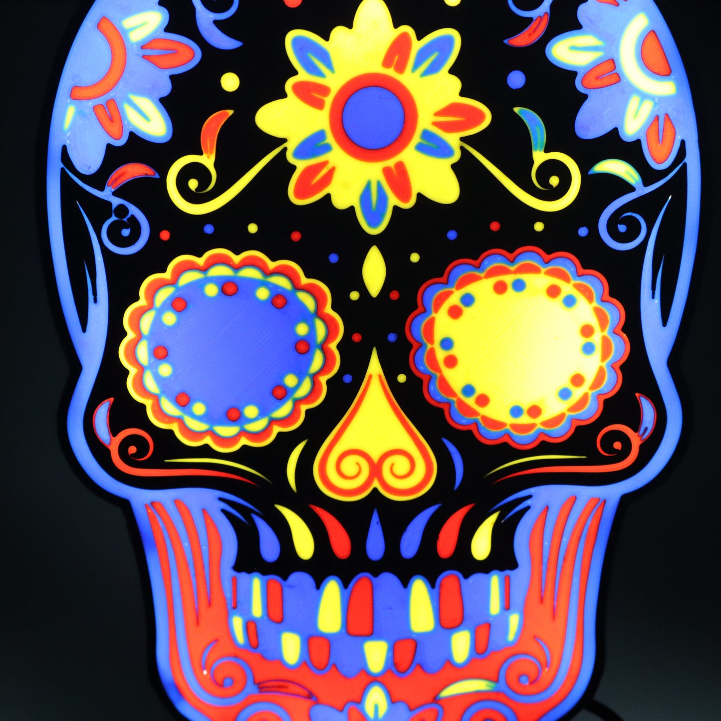Día de Muertos Sugar Skull Lightbox
