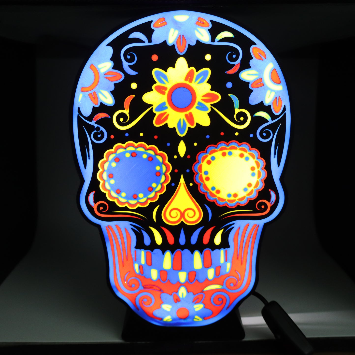 Día de Muertos Sugar Skull Lightbox