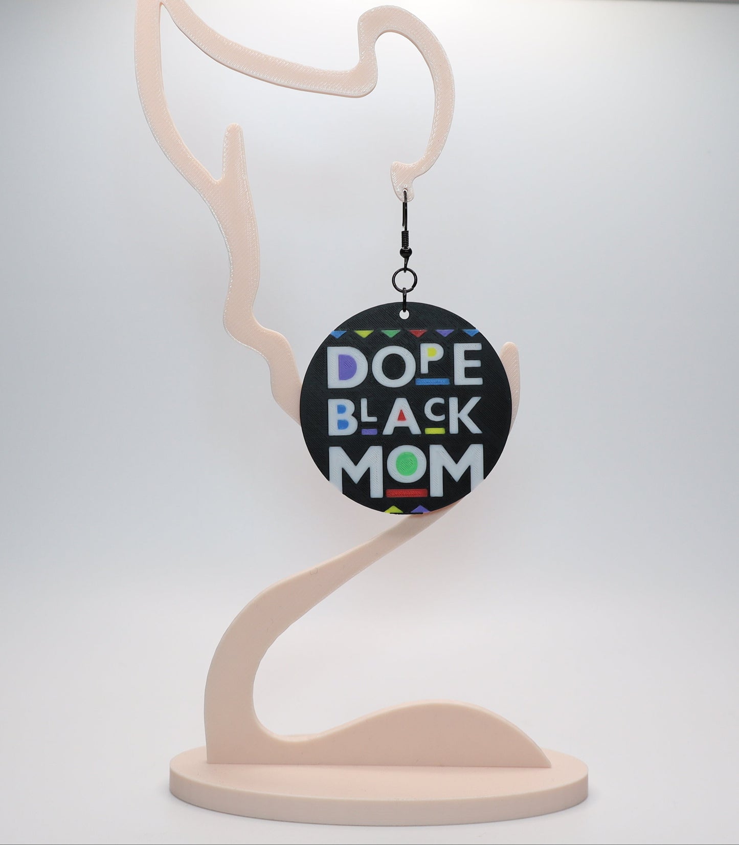 Dope Black Mom Circle Earrings - Celebrate Bold Motherhood
