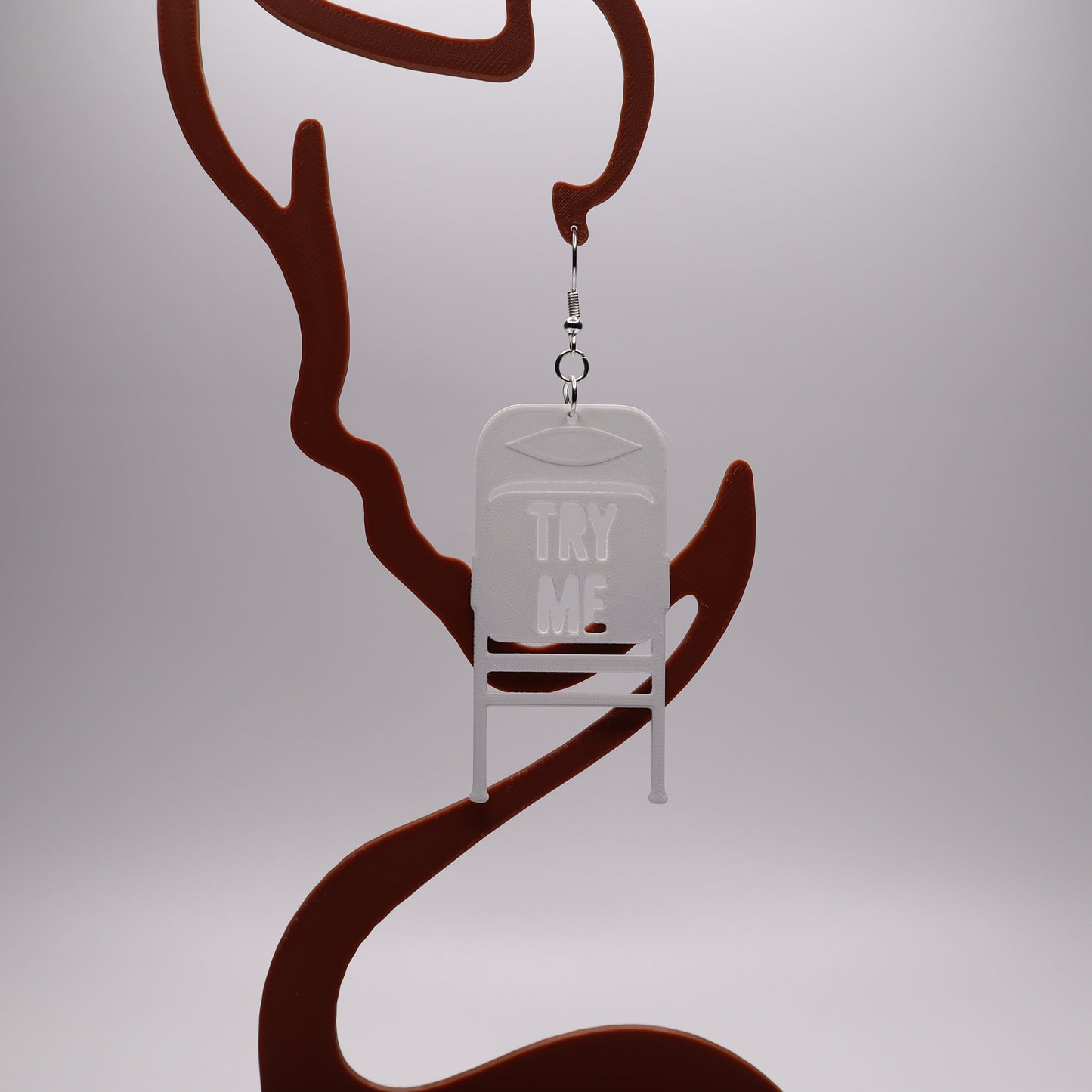 🪑 “TRY ME” Folding Chair Earrings – Montgomery Brawl Edition