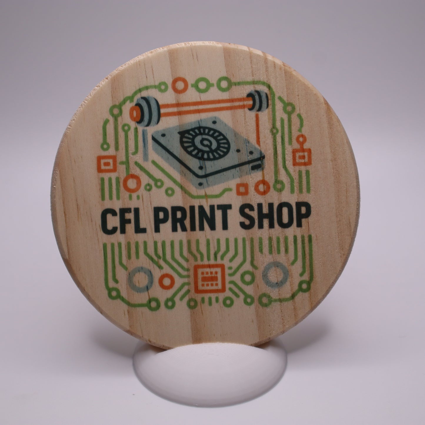 π CFL Print Shop Logo Coasters β Wood πͺ΅ | Rubber π±οΈ | MDF βοΈ