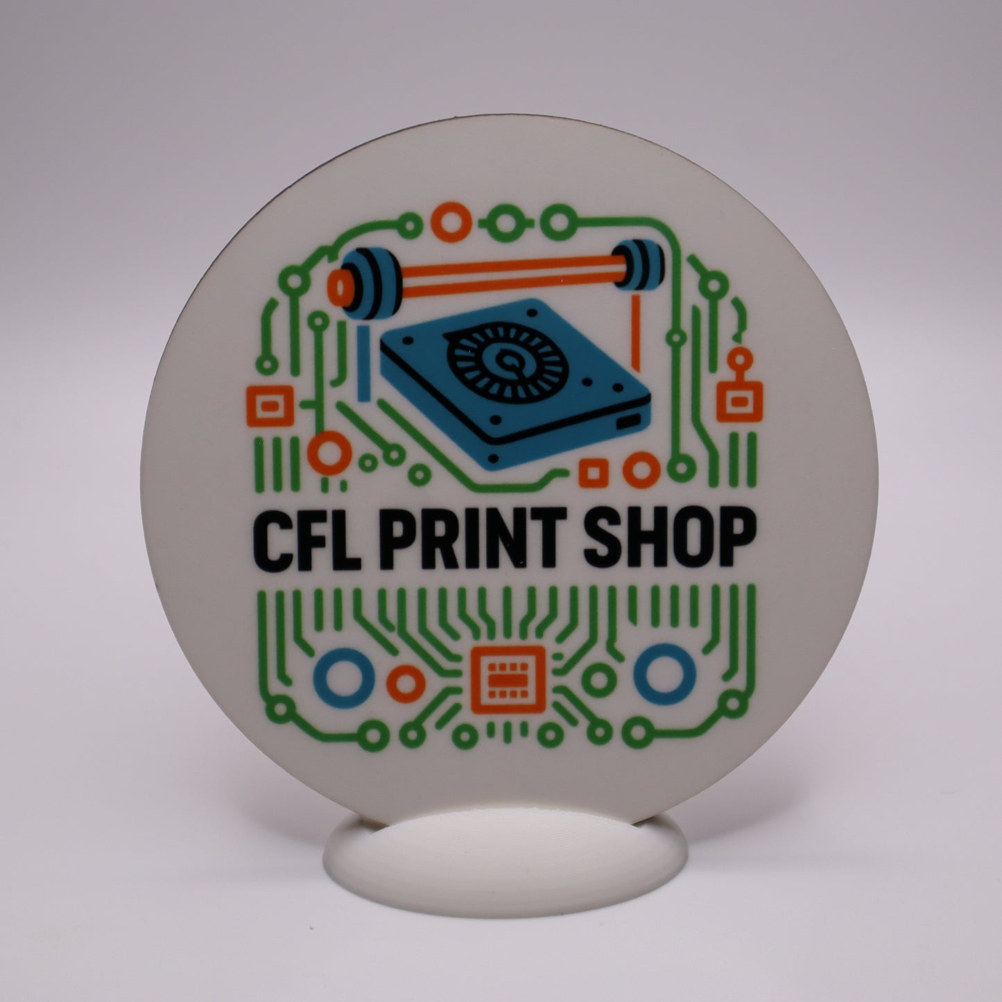 π CFL Print Shop Logo Coasters β Wood πͺ΅ | Rubber π±οΈ | MDF βοΈ