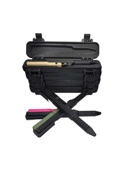 ⚙️Slide-Action EDC Pen Refillable – Black Barrel with 4 color options | Black Case | Safety Lock | Perfect for Collectors