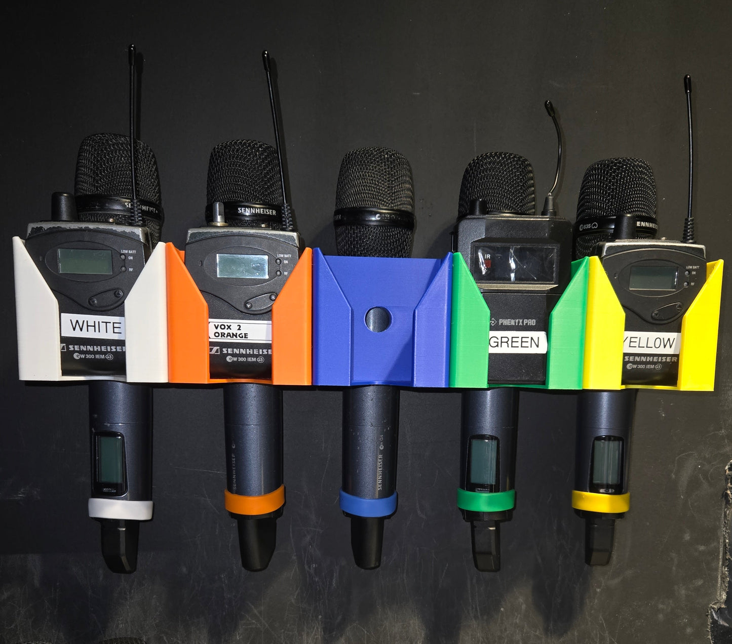 🔥 Expandable Mic, Beltpack & Battery Wall Holder 🎤🎧🔋 Modular DJ Church Studio Organizer