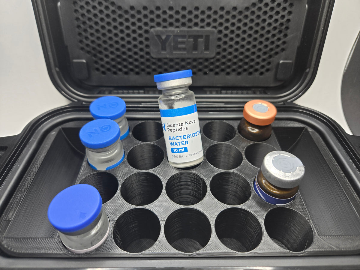 🧪✨ Peptide Organizer Insert for Y3TI GoBox 1 Gear Case 🧊💉 | 3mL Vial Holder 🧬 | Research Storage 📦 | 🚫 Insert Only 🇺🇸