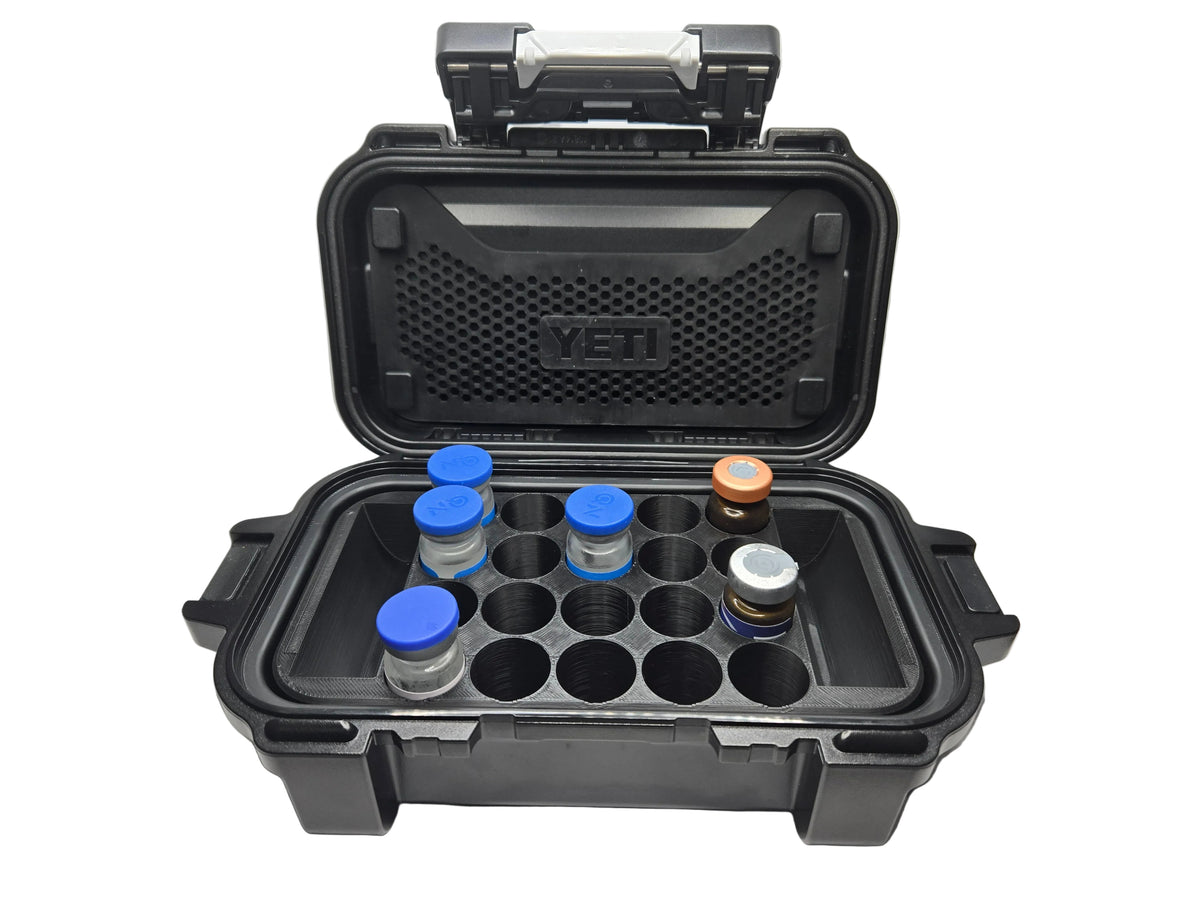 🧪✨ Peptide Organizer Insert for Y3TI GoBox 1 Gear Case 🧊💉 | 3mL Vial Holder 🧬 | Research Storage 📦 | 🚫 Insert Only 🇺🇸
