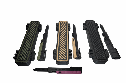 ⚙️Slide-Action EDC Pen – Black Barrel with 4 color options | Matching Accent Case | Safety Lock | Perfect for Collectors