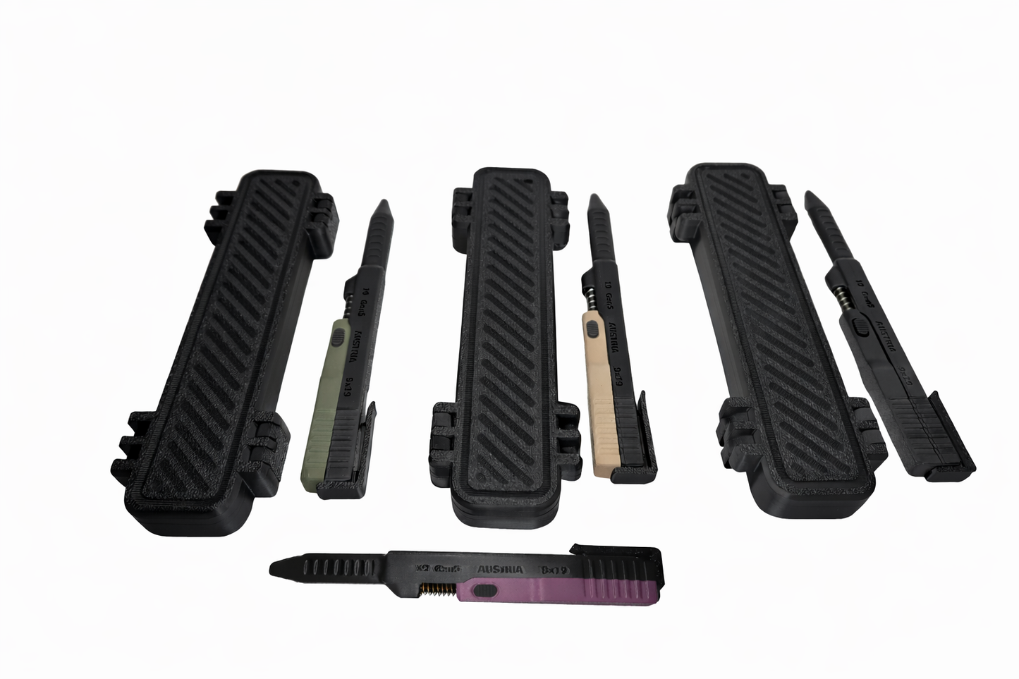 ⚙️Slide-Action EDC Pen – Black Barrel with 4 color options | Black Case | Safety Lock | Perfect for Collectors