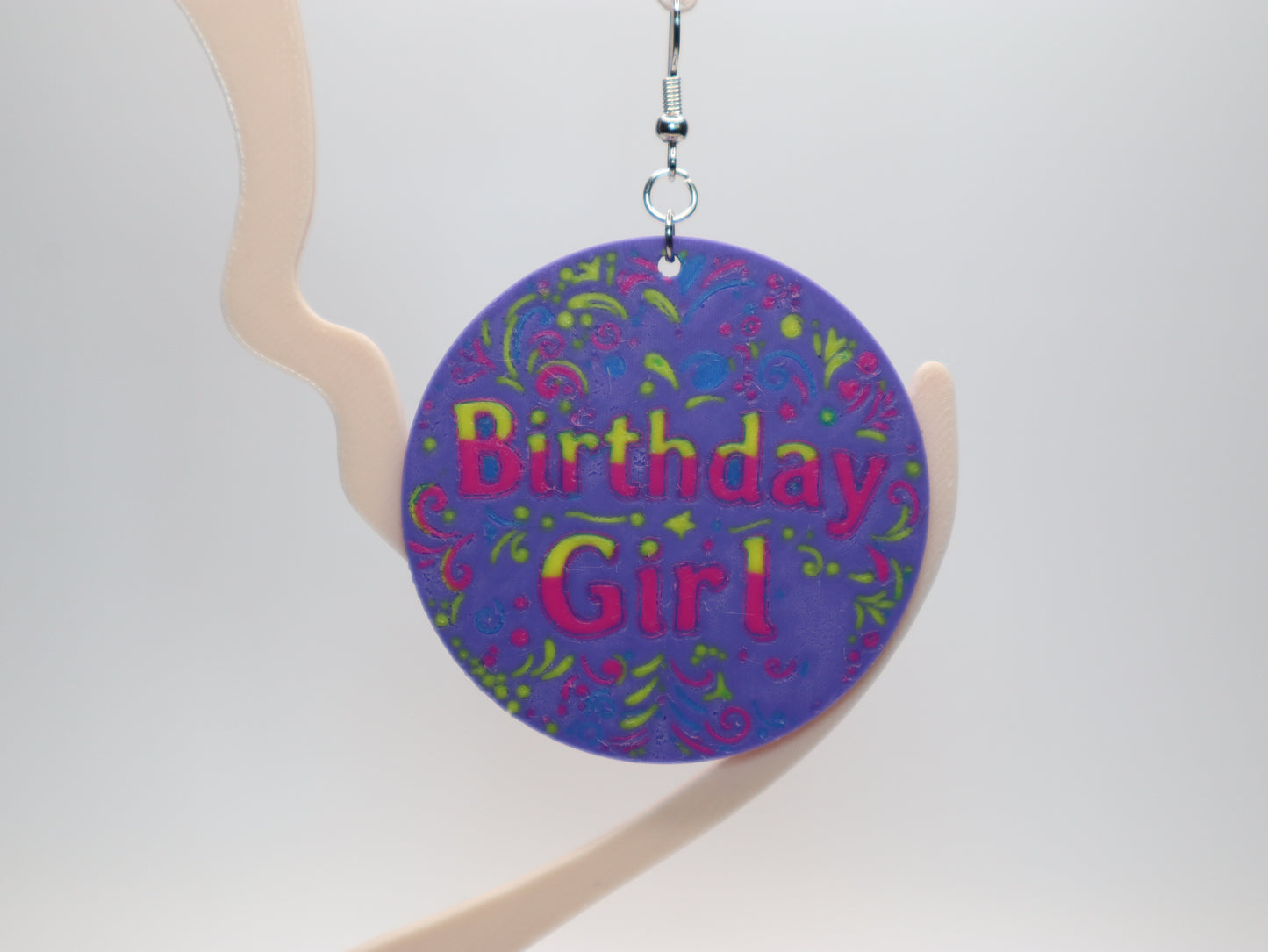 Festive Floral Birthday Girl Earrings