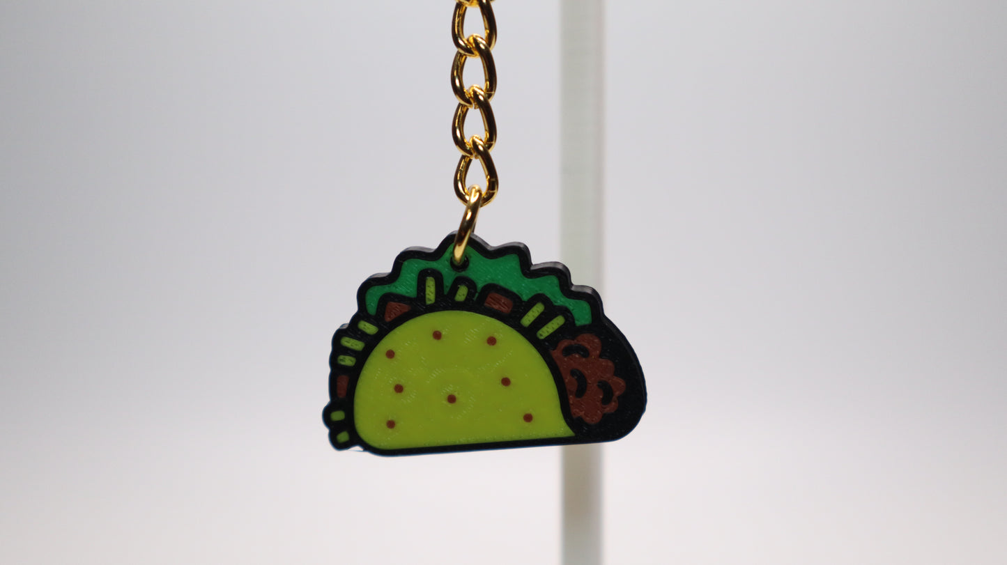 Deliciously Cute Taco Keychain