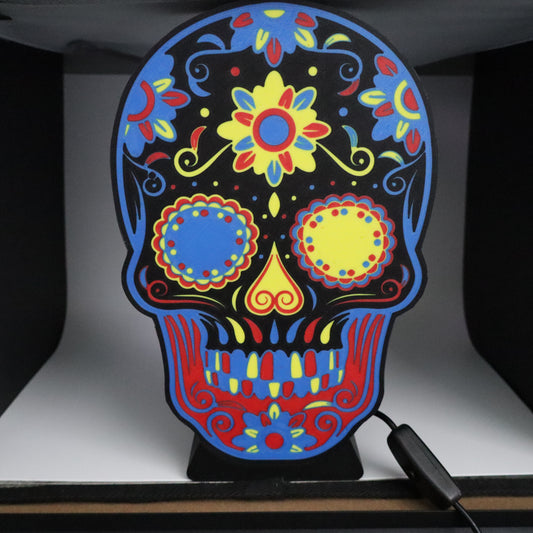 Día de Muertos Sugar Skull Lightbox