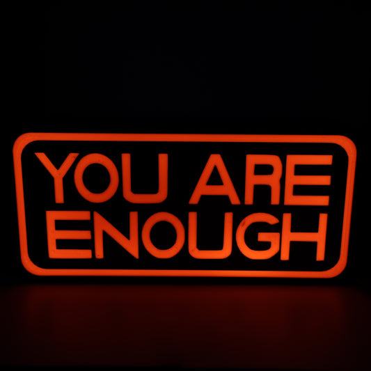 Shine Bright with Self-Love - The 'You Are Enough' Lightbox