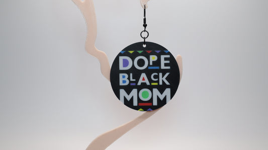 Dope Black Mom Circle Earrings - Celebrate Bold Motherhood