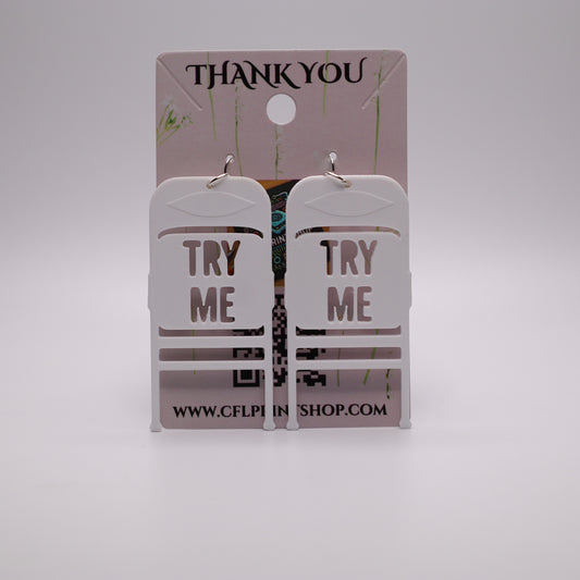 🪑 “TRY ME” Folding Chair Earrings – Montgomery Brawl Edition