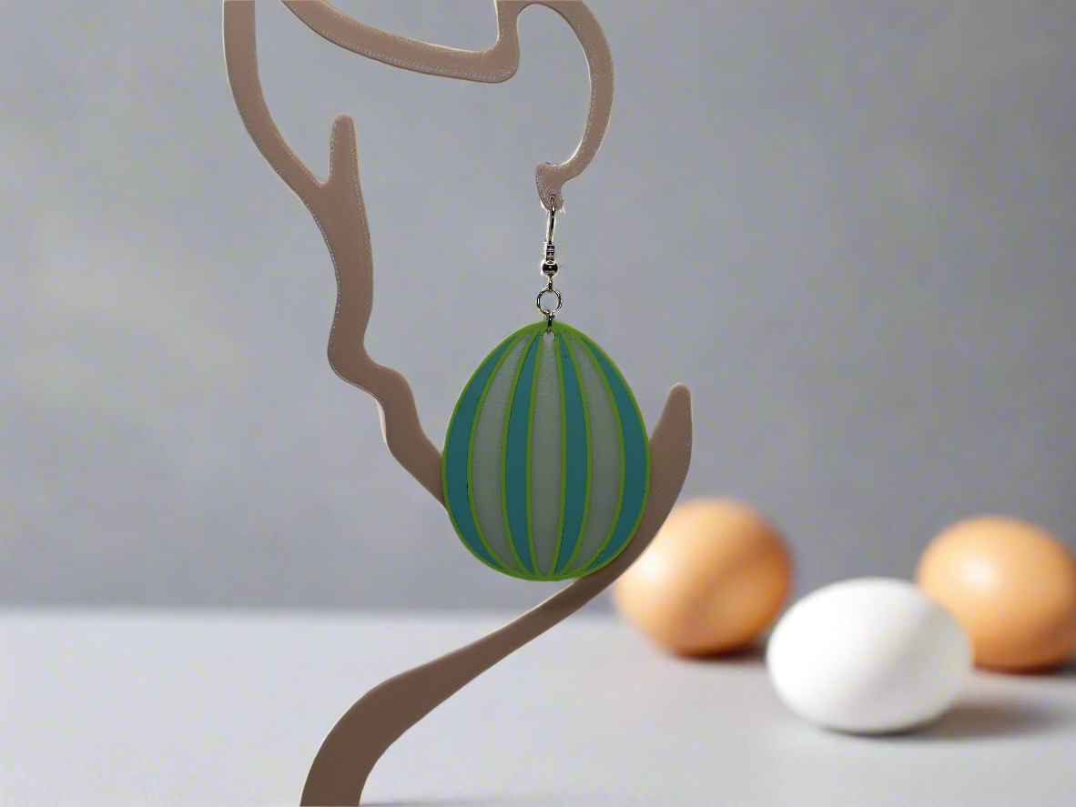 Celebrate the Season: Unique 3D Printed Easter Egg Earrings